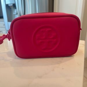 Tory Burch Perry Bombe Matte Mini Bag in Bright Carnation